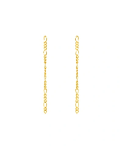 Shop Adornia Figaro Chain Earrings In Yellow