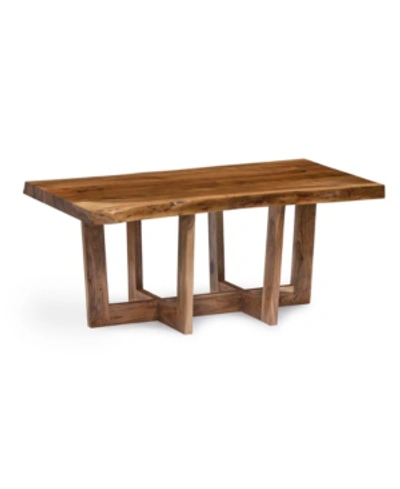 Shop Alaterre Furniture Berkshire Natural Live Edge 42in. Wood Coffee Table In Brown
