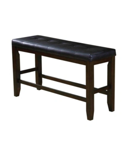 Shop Acme Furniture Urbana Counter Height Bench In Brown