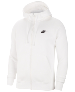 white nike zipper hoodie