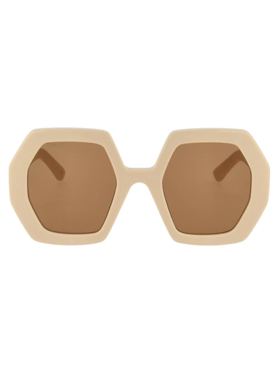Shop Gucci Gg0772s Sunglasses In 002 Ivory Ivory Brown