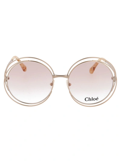Shop Chloé Ce2152 Sunglasses In 780 Rose Gold