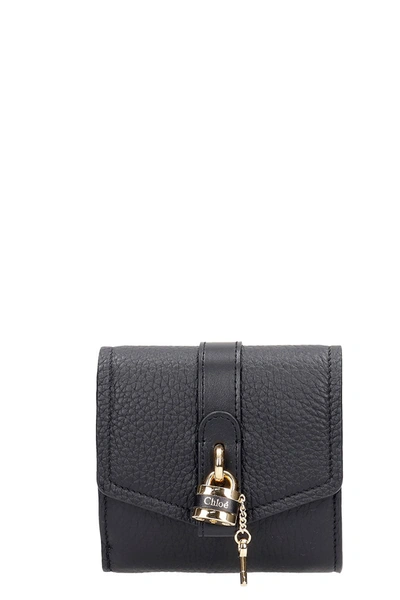 Shop Chloé Aby Wallet In Black Leather