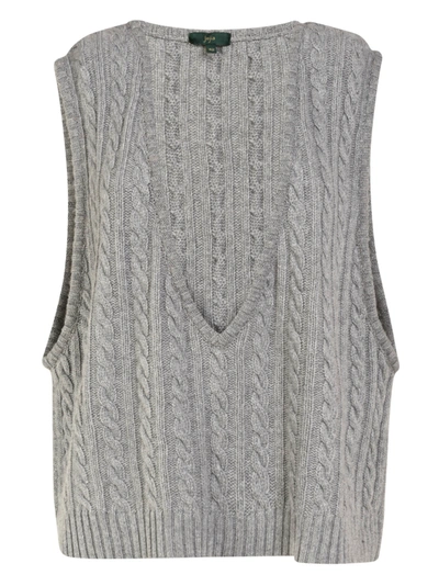 Shop Jejia Braid Knit Vest In Grey