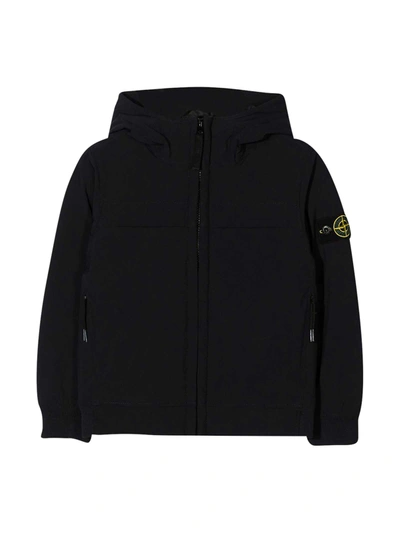 Shop Stone Island Junior Black Stone Island Sweatshirt In Nero