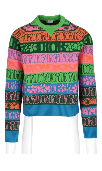 Shop Dior Sweater In Green
