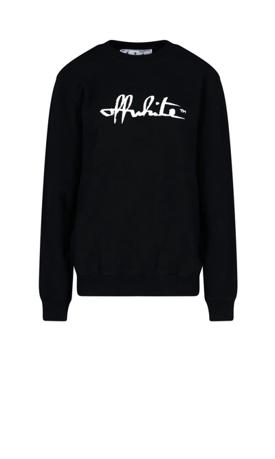 Shop Off-white Script 21 Print Sweater In Black