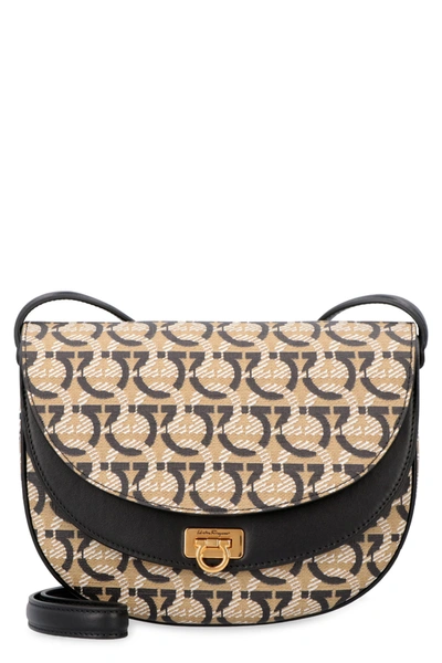 Shop Ferragamo Gancini Crossbody Bag In Sand