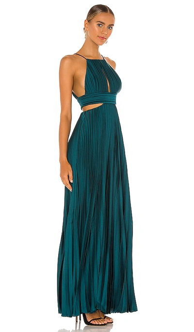 Shop Aiifos Arianna Gown In Teal