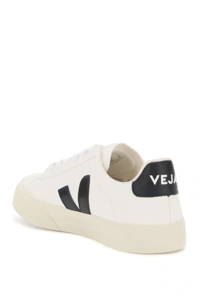 Shop Veja Campo Chromefree Leather Sneakers In White,black