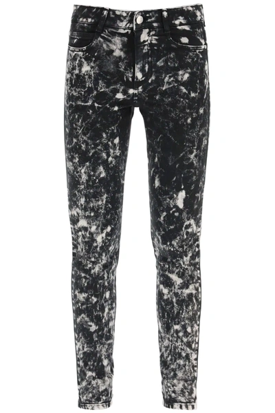 Shop Stella Mccartney High Rise Skinny Jeans In Black,white