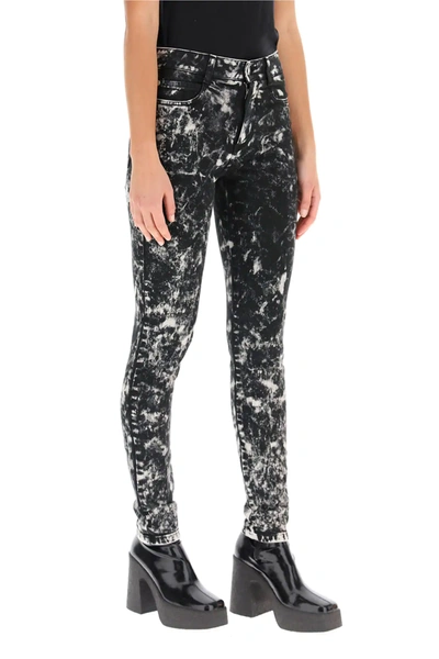 Shop Stella Mccartney High Rise Skinny Jeans In Black,white