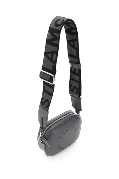 Shop Stella Mccartney Beltbag With Perforated Logo In Grey,black