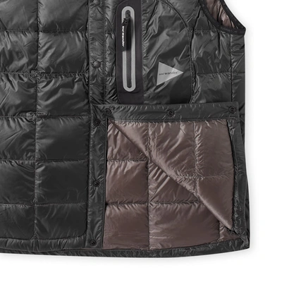 Shop And Wander Diamond Stitch Down Vest In Black
