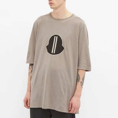 Shop Moncler Rick Owens +  Slim Logo Tee In Neutrals