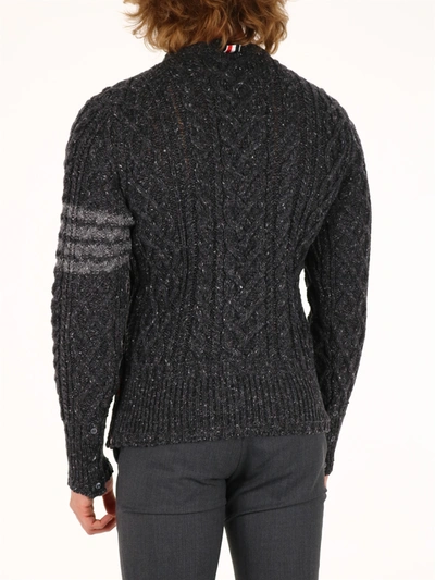 Shop Thom Browne Wool Sweater Gray In Grey