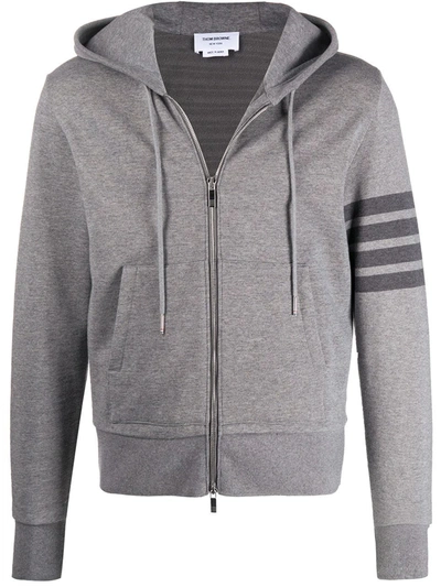 Shop Thom Browne 4 Bar Hoodie Gray In Grey