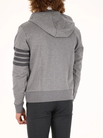 Shop Thom Browne 4 Bar Hoodie Gray In Grey