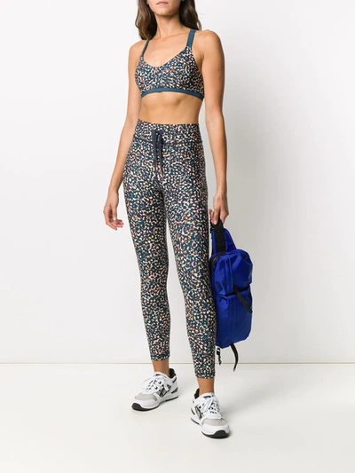 Shop The Upside Camouflage Midi Leggings In Blue