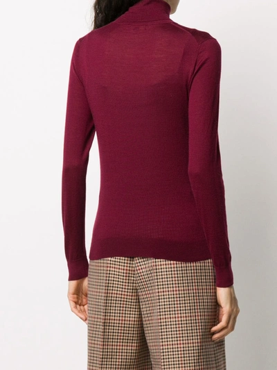 Shop N•peal Roll Neck Cashmere Jumper In Red