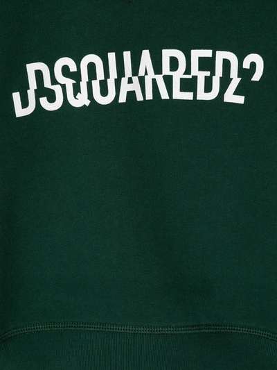 Shop Dsquared2 Logo-print Sweatshirt In Green