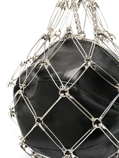 Shop Comme Des Garçons Round Chain Crossbody Bag In Black