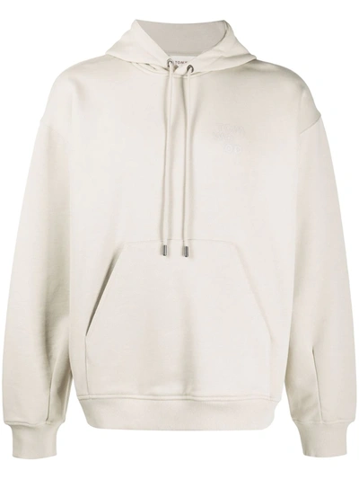 Shop Tom Wood Hooded Slouch Sweatshirt In Neutrals