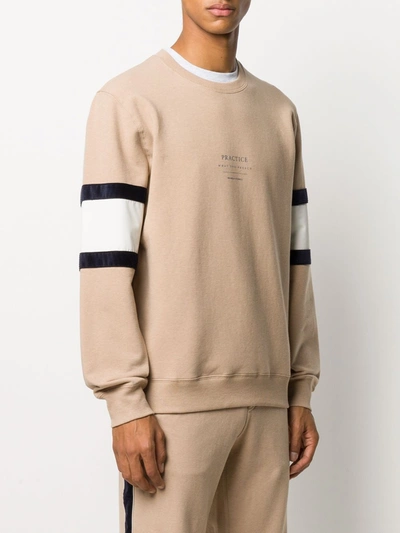 Shop Brunello Cucinelli Practice What You Preach Sweatshirt In Neutrals