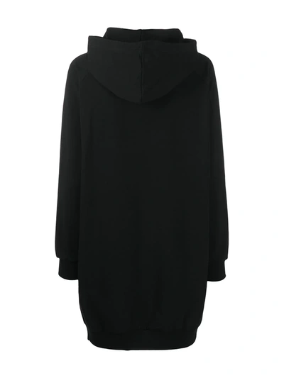 Shop Moschino Underbear Lounge Hoodie Dress In Black