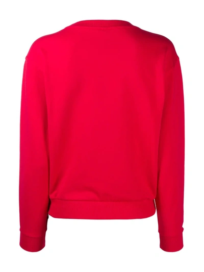 Shop Moschino Underbear Lounge Sweatshirt In Red