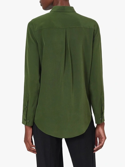 Shop Equipment Essential Silk Shirt In Green