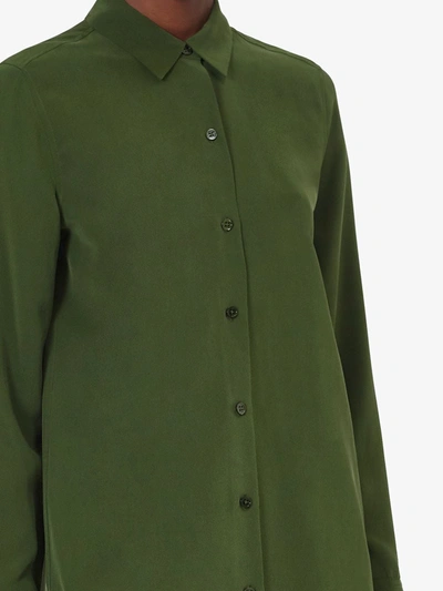 Shop Equipment Essential Silk Shirt In Green