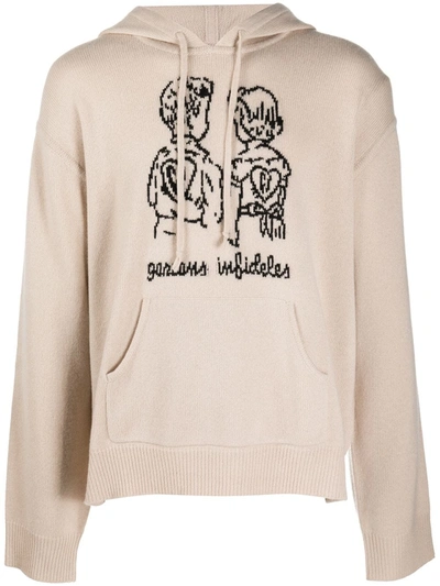 Shop Garcons Infideles Hoodie In Neutrals