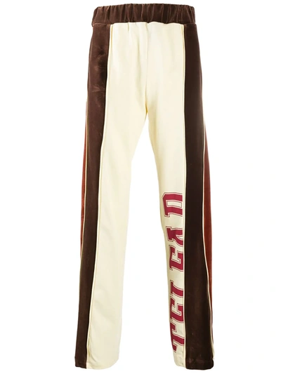 Shop Telfar Contrast-panel Wide Leg Track Pants In Neutrals