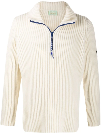 Aries Ribbed Knit Jumper In White