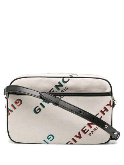Shop Givenchy Chain Bond Crossbody Bag In Neutrals