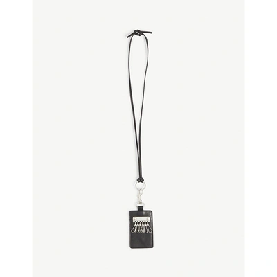 Shop D'heygere Leather And Sterling Silver Lanyard