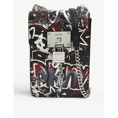 Shop Dkny Elissa Graffiti-print Shoulder Bag