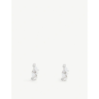 Shop Astrid & Miyu Mystic Crystal Sterling Silver Huggie Earrings