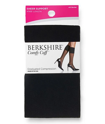 Shop Berkshire Comfy Cuff Graduated Compression Knee Socks In Black