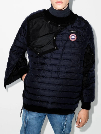 Shop Y/project X Canada Goose Hybridge Padded Jacket In Blue