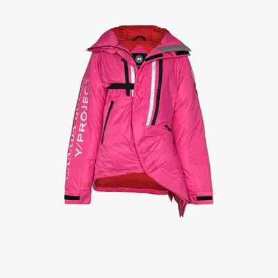 Shop Y/project X Canada Goose Skreslet Puffer Jacket In Pink