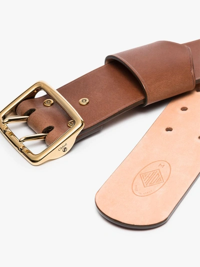 Shop Chloé Brown Franckie Wide Leather Belt