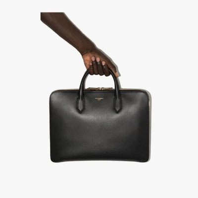 Shop Dolce & Gabbana Black Leather Laptop Bag