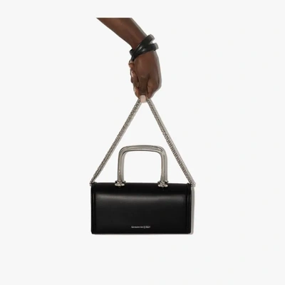 Shop Alexander Mcqueen Black Story Book Leather Shoulder Bag