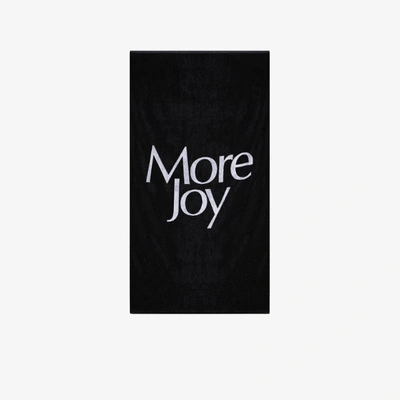 Shop More Joy Black Logo Cotton Towel