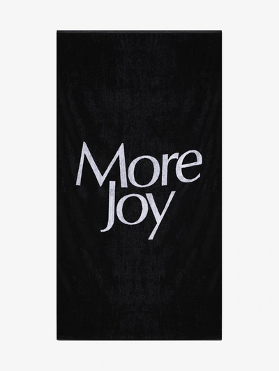 Shop More Joy Black Logo Cotton Towel