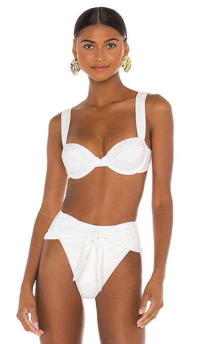 Shop Weworewhat Claudia Bikini Top In White