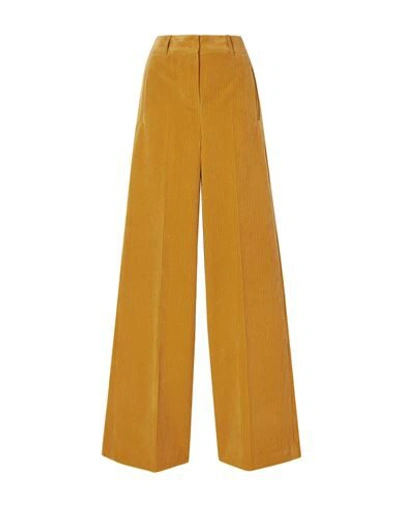 Shop Akris Woman Pants Ocher Size 6 Cotton, Cashmere, Wool, Polyamide In Yellow