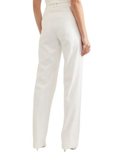 Shop Welldone Woman Pants White Size 2 Polyurethane, Polyester, Cotton